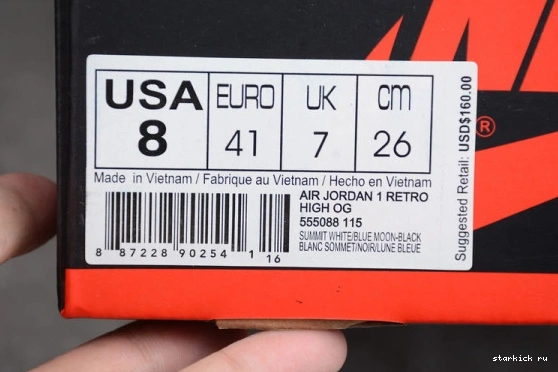 AIR HIGH OG 555088-115 “BLUE 1 555088-115 MOON” RETRO JORDAN 0501